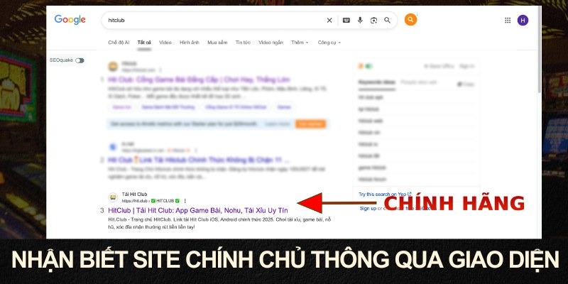 HITCLUB Phân Biệt Thật Giả Hiệu Quả - Nhận Biết Trang Chính Chủ Dễ Dàng 3 Quan sát giao diện để phát hiện web thật